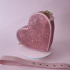 Pink Heart-shaped Bling Handbag - Valentine’s collection