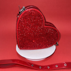 Red Heart-shaped Bling Handbag - Valentine’s collection